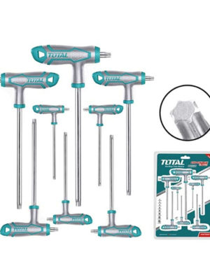 Bộ 8 chìa lục giác bông tay cầm chữ T TOTAL THHW8083