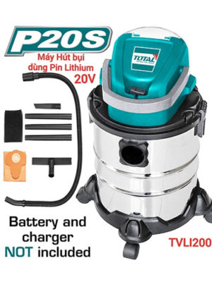 Máy hút bụi 20L dùng pin 20V TOTAL TVLI2005