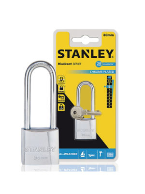 Ổ khóa Stanley USA chrome trắng, càng dài 30mm STANLEY S742-015