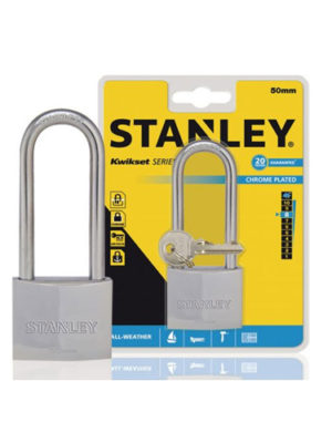 Ổ khóa Stanley USA chrome trắng, càng dài 50mm STANLEY S742-017