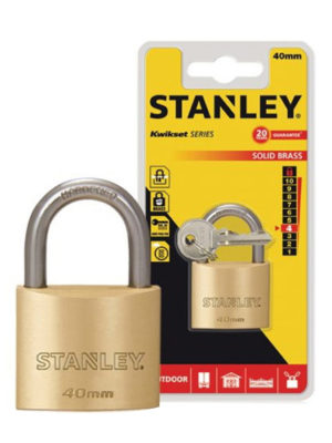 Ổ khóa Stanley USA đồng thau, càng tiêu chuẩn 40mm STANLEY S742-031