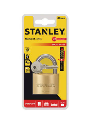 Ổ khóa Stanley USA đồng thau, càng tiêu chuẩn 50mm STANLEY S742-032