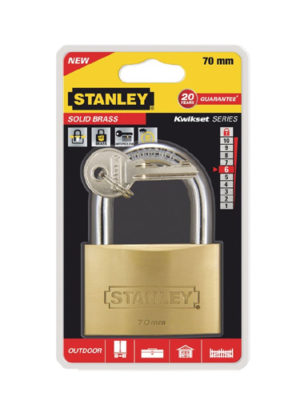 Ổ khóa Stanley USA đồng thau, càng tiêu chuẩn 70mm STANLEY S742-034