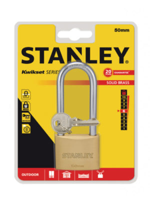 Ổ khóa Stanley USA đồng thau, càng dài 50mm STANLEY S742-044