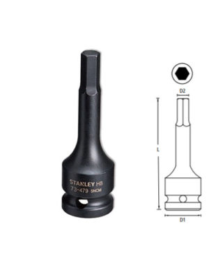 Đầu tuýp 1/2” Impact Hexagon Bit (Cr-Mo) Stanley