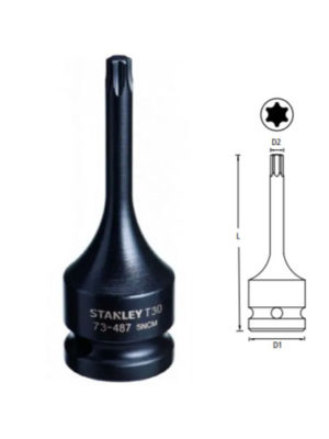 Đầu tuýp 1/2″ Impact Torx Bit (Cr-Mo) Stanley