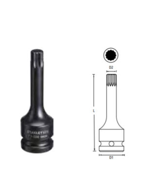 Đầu tuýp 1/2″ Impact Spline Bit (Cr-Mo) Stanley