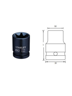 Đầu tuýp 1/2″ Impact Torx Socket (Cr-Mo) Stanley