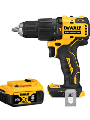 Máy khoan vặn vít Pin 20V-BL (Sạc, 1pin*5.0Ah, vali) DEWALT DCD709P1