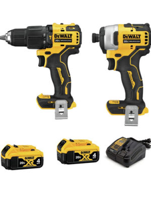 Combo Máy khoan và Máy vặn vít Pin 20V (Sạc, 2pin*4Ah, Vali) DEWALT DCK2009M2