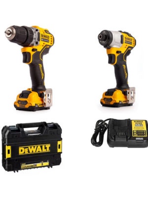 Combo Máy khoan và Máy vặn vít Pin 12V (Sạc, 2pin*2Ah, Vali) DEWALT DCK28701D2