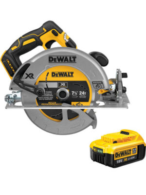 Máy cưa gỗ (đĩa 184mm) cầm tay Pin 18V (Sạc, 1pin*4Ah, túi vải) DEWALT DCS570M1