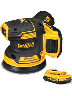 Máy chà nhám tròn (125mm) Pin 20V (Sạc, 2pin*2Ah, Vali) DEWALT DCW210D2