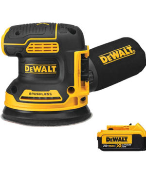 Máy chà nhám tròn (125mm) Pin 20V (Sạc, 1pin*4Ah, Vali) DEWALT DCW210M1