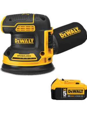 Máy chà nhám tròn (125mm) Pin 20V (Sạc, 1pin*5Ah, Vali) DEWALT DCW210P1