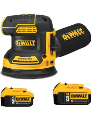 Máy chà nhám tròn (125mm) Pin 20V (Sạc, 2pin*5Ah, Vali) DEWALT DCW210P2