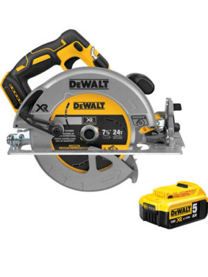 Máy cưa gỗ (đĩa 184mm) cầm tay Pin 18V (Sạc, 1pin*5Ah, túi vải) DEWALT DCS570P1