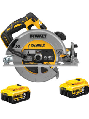 Máy cưa gỗ (đĩa 184mm) cầm tay Pin 18V (Sạc, 2pin*5Ah, túi vải) DEWALT DCS570P2