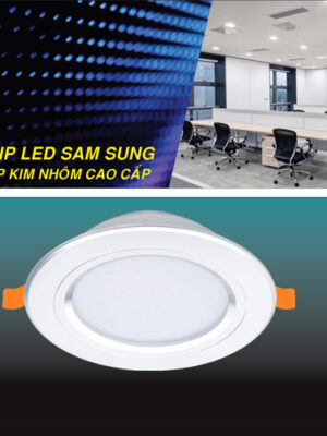 Đèn âm trần Chíp Led Samsung viền Trắng HUFA 3CĐ 7W