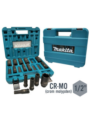 Bộ 14 đầu tuýp đen dài siết bu lông 1/2” Makita B-52308