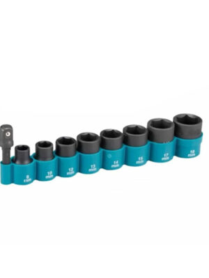 Bộ 9 đầu tuýp siết bu lông 3/8” Makita B-55762