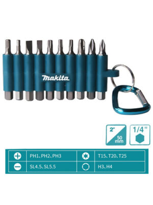 Bộ 10 mũi vít Makita D-67620