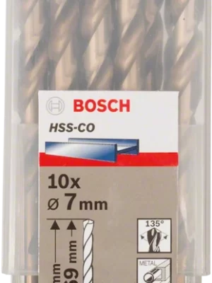 BOSCH 2608585892
Mũi khoan INOX HSS-Co 7mm (hộp 10 mũi)