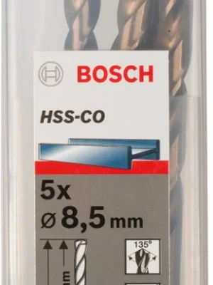 BOSCH 2608585895
Mũi khoan INOX HSS-Co 8.5mm
(hộp 5 mũi)