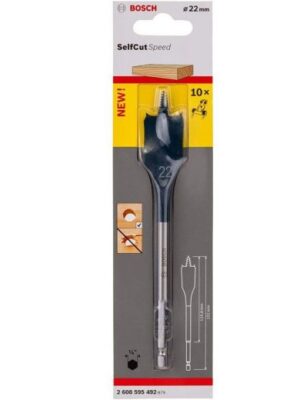 BOSCH 2608595492
Mũi khoét gỗ đuôi cá SELFCUT 22x152mm