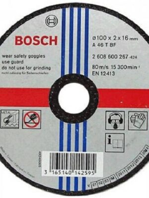 BOSCH 2608600267
Đá cắt 100x2x16mm (sắt)