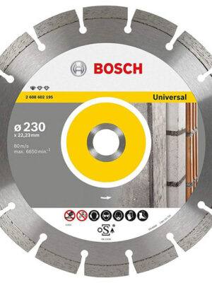 BOSCH 2608602195
Đĩa cắt kim cương 230×22.2mm
đa năng