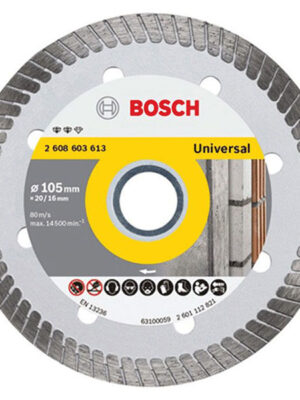 BOSCH 2608603613
Đĩa cắt kim cương Turbo 105x16mm đa năng