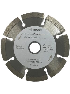 BOSCH 2608603727
Đĩa cắt kim cương 105×20/16mm
bê tông (Standard)