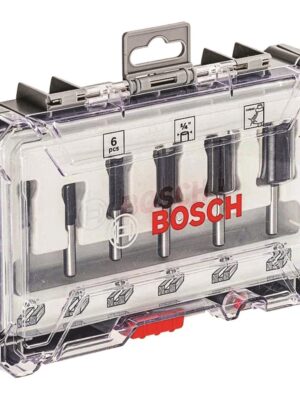 BOSCH Bộ mũi phay thẳng 6 món