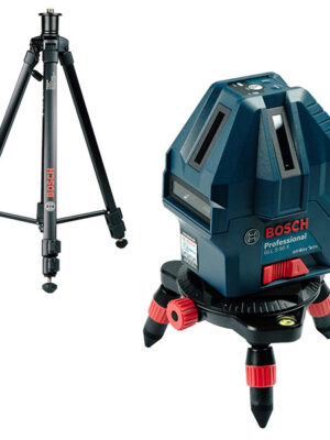 Máy cân mực laser tia đỏ BOSCH Bộ set GLL 5-50 X +
Giá 3 chân BT 150 1/4″