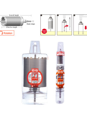 Mũi khoan rút lõi kim cương khô UNIKA E&S DC Type, đuôi gài SDS 110.0mm ES-D110SDS